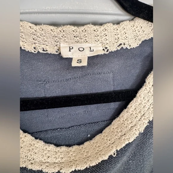 POL Patchwork Peace Sign Top NWOT Boho Cottagecore Festival Pullover - Picture 5 of 13